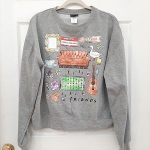 F.R.I.E.N.D.S Graphic Grey  Pullover Sweatshirt XL